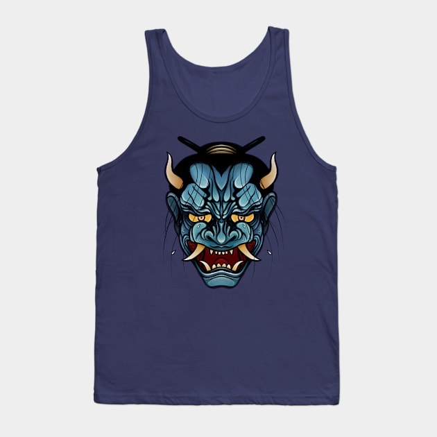 Tears of the Hannya - Oni mask Tank Top by MonoMano